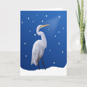 Cartes Pour Fêtes Annuelles Noël, grand héron et étoile