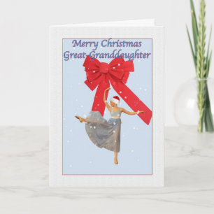 Cartes Pour Fêtes Annuelles Noël, Grande Petite-fille, Ballerina