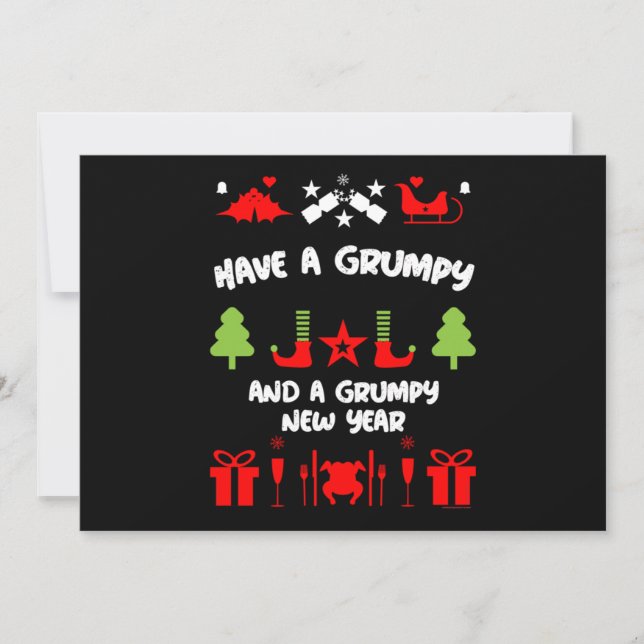 Cartes Pour Fêtes Annuelles Noël grincheux (Devant)