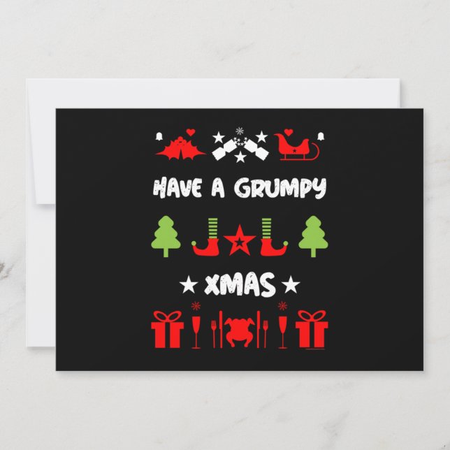 Cartes Pour Fêtes Annuelles Noël Grincheux     (Devant)