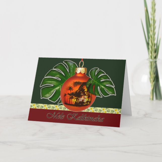 Cartes Pour Fêtes Annuelles Noël hawaïen 2 (Devant)