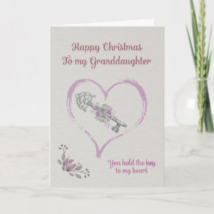 Cartes Pour Fêtes Annuelles Noël heureux à ma petite-fille