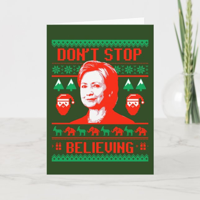Cartes Pour Fêtes Annuelles Noël Hillary - Ne cessez pas de croire - (Devant)