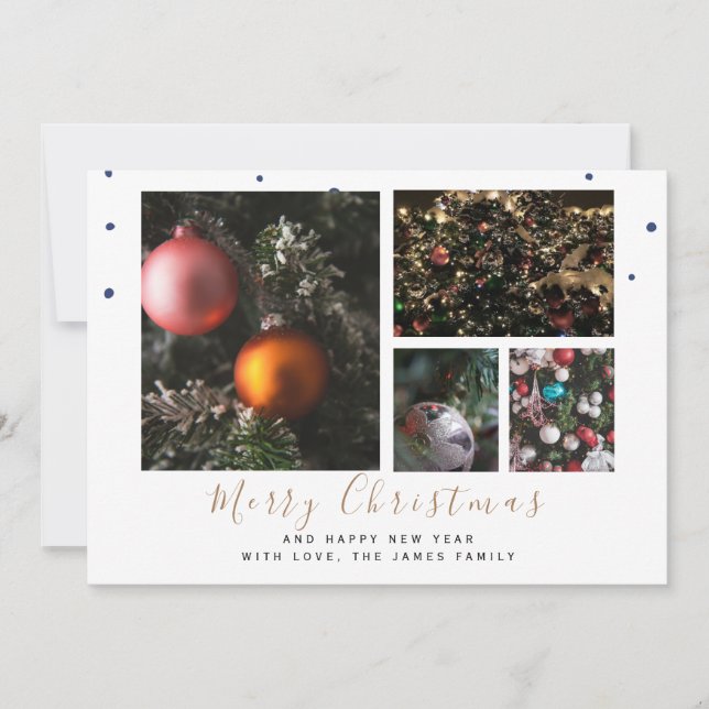 Cartes Pour Fêtes Annuelles Noël hiver Joyeux Noël Joyeux Nouvel An Ho (Devant)