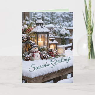 Cartes Pour Fêtes Annuelles Noël hivernal enneigé
