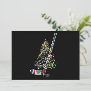 Cartes Pour Fêtes Annuelles Noël Hockey Sports Bal Santa Hat Noël