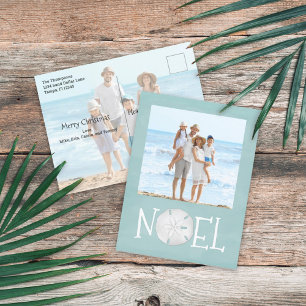 Cartes Pour Fêtes Annuelles Noël Holiday Noel Photo Simple Beach Budget