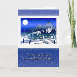 Cartes Pour Fêtes Annuelles Noël hollandais, Prettige Kerstdagen, Village des 