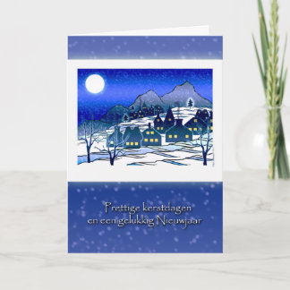 Cartes Pour Fêtes Annuelles Noël hollandais, Prettige Kerstdagen, Village des