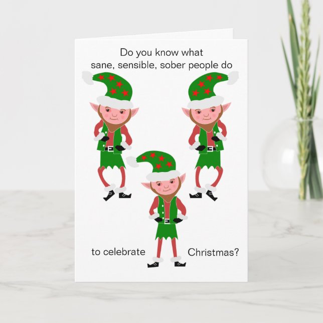 Cartes Pour Fêtes Annuelles Noël humoristique (Devant)