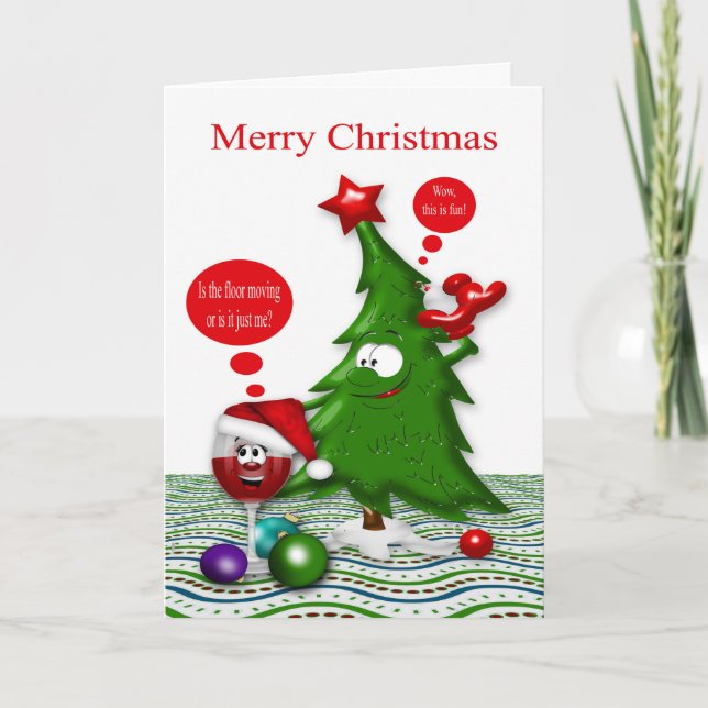 Cartes Pour Fêtes Annuelles Noël, humour adulte, (Devant)
