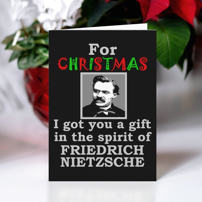 Cartes Pour Fêtes Annuelles Noël Humour Nietzsche (Créateur téléchargé)