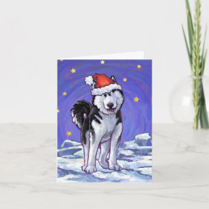 Cartes Pour Fêtes Annuelles Noël Husky
