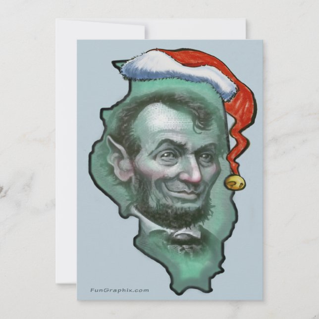 Cartes Pour Fêtes Annuelles Noël Illinois (Devant)