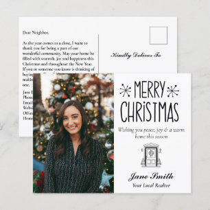Cartes Pour Fêtes Annuelles Noël immobilier personnalisé