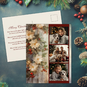 Cartes Pour Fêtes Annuelles Noël Irlandais Bénédiction 3 Photo Fleurs d'hiver
