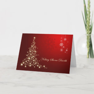 Cartes Pour Fêtes Annuelles Noël irlandais - rouge et or pétillant