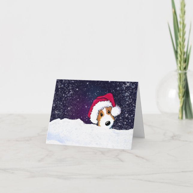 Cartes Pour Fêtes Annuelles Noël Jack Russell Terrier (Devant)
