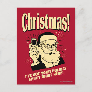 Cartes Pour Fêtes Annuelles Noël : J'ai votre esprit de vacances juste ici