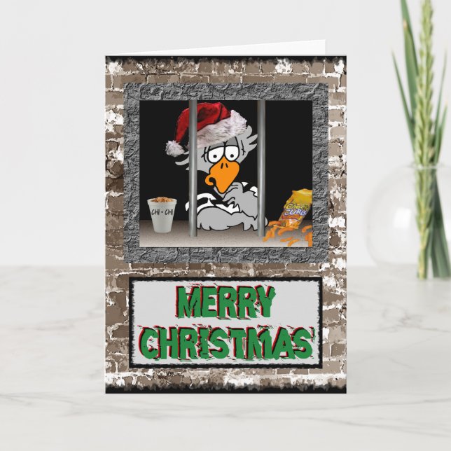 Cartes Pour Fêtes Annuelles Noël Jailbird (Devant)