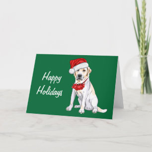 Cartes Pour Fêtes Annuelles Noël jaune de laboratoire (personnalisable)
