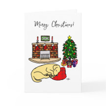 Noël Jaune Labrador Dormir