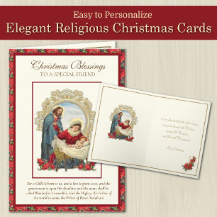 Cartes Pour Fêtes Annuelles Noël Jésus Marie Joseph Ami Nativité