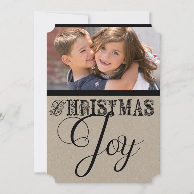 Cartes Pour Fêtes Annuelles Noël Joie Customisée Photo Noël (Devant)