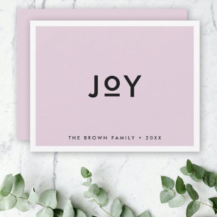 Cartes Pour Fêtes Annuelles Noël Joie Lilac doux Purple Minimal Simple