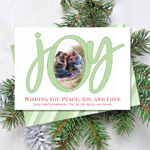 Cartes Pour Fêtes Annuelles Noël Joy Typografy Simple Whimsical