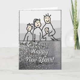 Cartes Pour Fêtes Annuelles Noël Joyeuses vacances argent avec photo