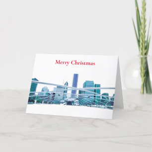Cartes Pour Fêtes Annuelles Noël Joyeux à Chicago Skyline