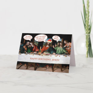 Cartes Pour Fêtes Annuelles Noël Joyeux Anniversaire Jésus Comics Style Drôle