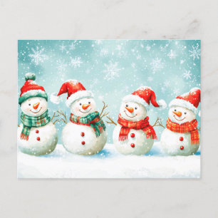 Cartes Pour Fêtes Annuelles Noël Joyeux bonhomme de neige