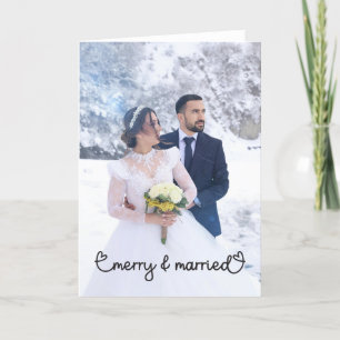 Cartes Pour Fêtes Annuelles Noël Joyeux et Marié Photo Joyeux jours fériés