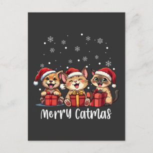 Cartes Pour Fêtes Annuelles Noël Kitty Chats Joyeux Catmas