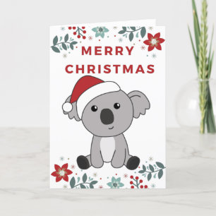 Cartes Pour Fêtes Annuelles Noël Koala Neige Hiver Animaux Koalas Vacances