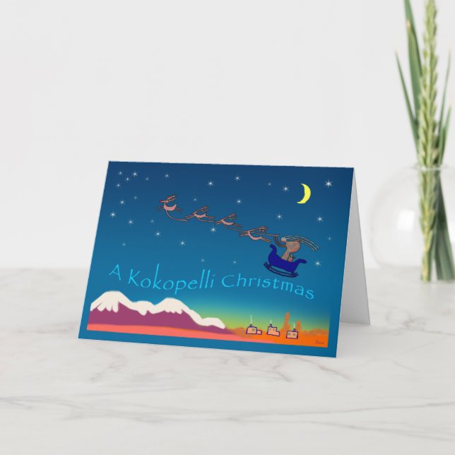 Cartes Pour Fêtes Annuelles Noël Kokopelli (Devant)