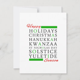 Cartes Pour Fêtes Annuelles Noël Kwanzaa Hanoukka Solstice Yuletide
