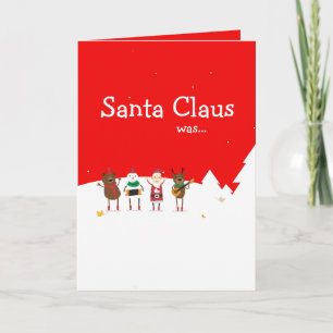 Cartes Pour Fêtes Annuelles Noël le père noël drôle était EDITABLE canadien