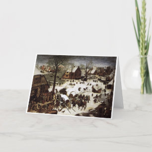 Cartes Pour Fêtes Annuelles Noël - Le recensement à Bethléem (Brueger)