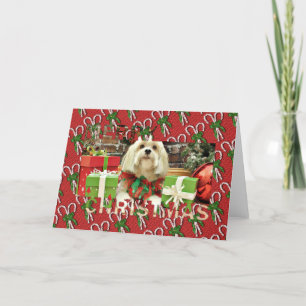 Cartes Pour Fêtes Annuelles Noël - Lhasa Apso - Muffie