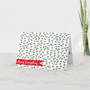 Cartes Pour Fêtes Annuelles Noël Light Stripes l Salutation de Noël