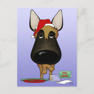 Cartes Pour Fêtes Annuelles Noël Malinois Belge - Ho Ho Ho ? ? ?