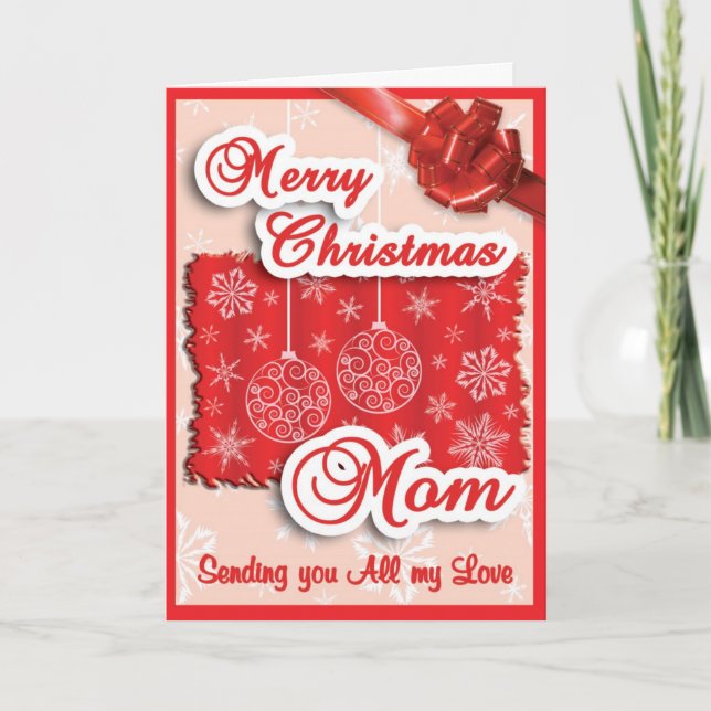 Cartes Pour Fêtes Annuelles Noël - MAMAN (Devant)