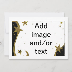 Cartes Pour Fêtes Annuelles Noël, Mariage, Anniversaire Gold Stars Photo