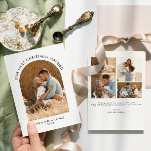 Cartes Pour Fêtes Annuelles Noël Marié Arche Multi Photo Noël