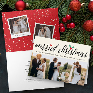 Cartes Pour Fêtes Annuelles Noël Marié Guiet de Noël 3 Photo Mariage
