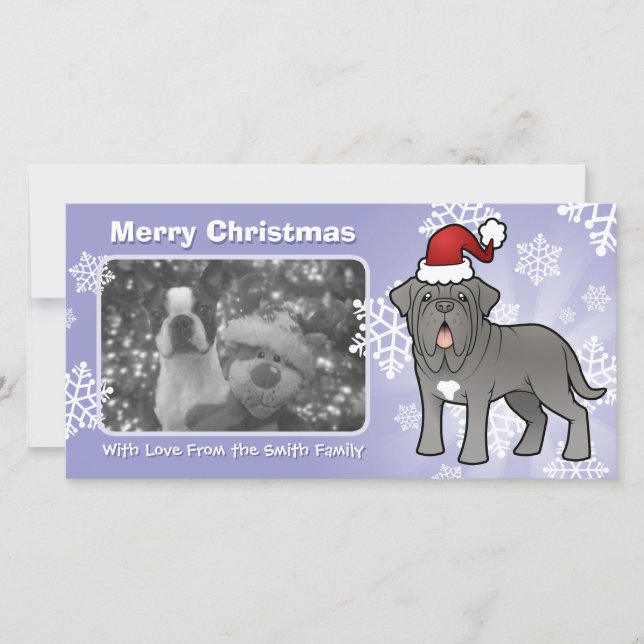 Cartes Pour Fêtes Annuelles Noël Mastiff napolitain (Devant)