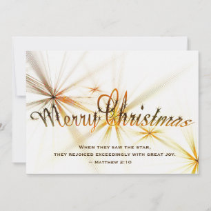 Cartes Pour Fêtes Annuelles Noël Matthieu 2:10 Design moderne étoile Apparteme